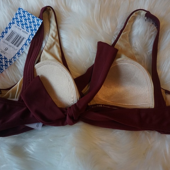 New w/Tags Burgundy Bikini Top - Picture 2 of 4